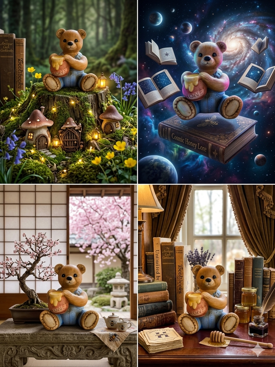 Handcrafted Style Teddy Bear Decor